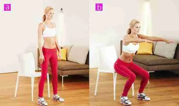 Chair Squats - Seniors & Beginners